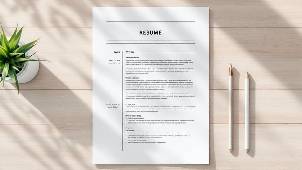 Minimalist CV Format